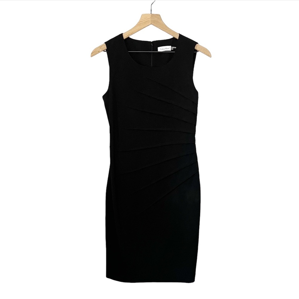 Calvin Klein Sleeveless Shift Dress in Black 2